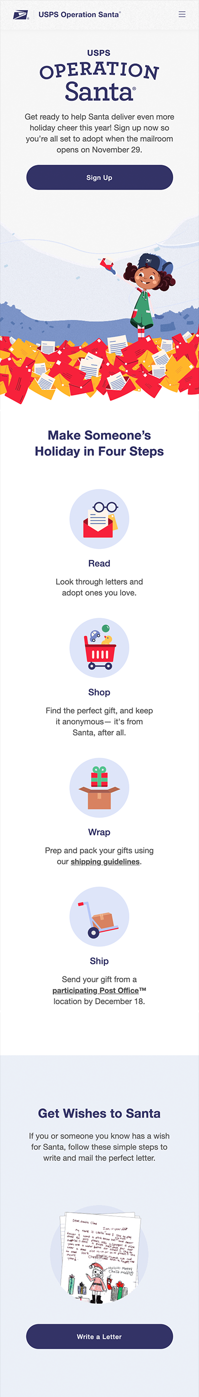 USPS Operation Santa: Make Someone’s Holiday in Four Steps