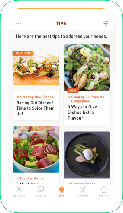Unilever Food Pulse App screenshot: Tips 
